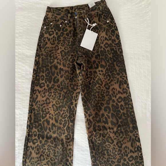 Aelfric Eden | Pants & Jumpsuits | Leopard Print Denim Pants | Poshmark